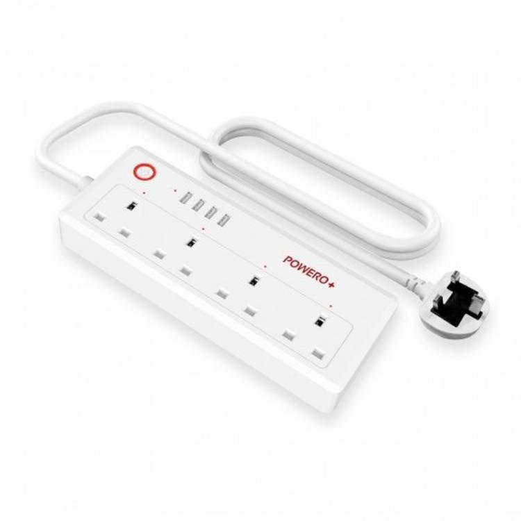 POWEROPLUS SMART POWER STRIP WITH 20W PD WHITE PR-PSS4UKPD
