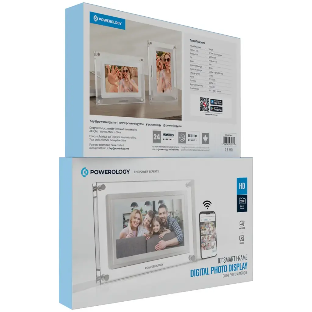 POWEROLOGY 10 INCH WIFI DIGITAL PHOTO FRAME WHITE PSM021WH thumbnail 2