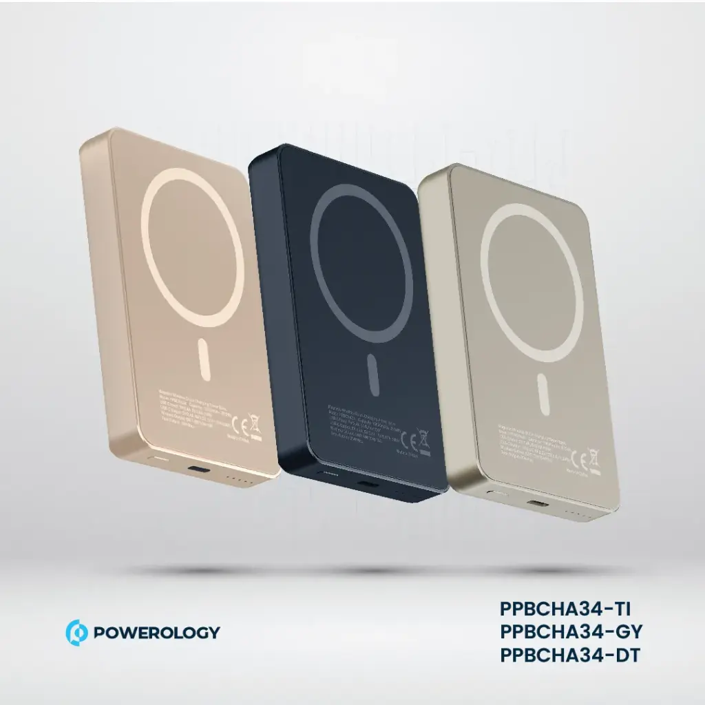 POWEROLOGY 10000MAH MAGSAFE ALUMINIUM POWERBANK TITANIUM PPBCHA34-TITANIUM thumbnail 9
