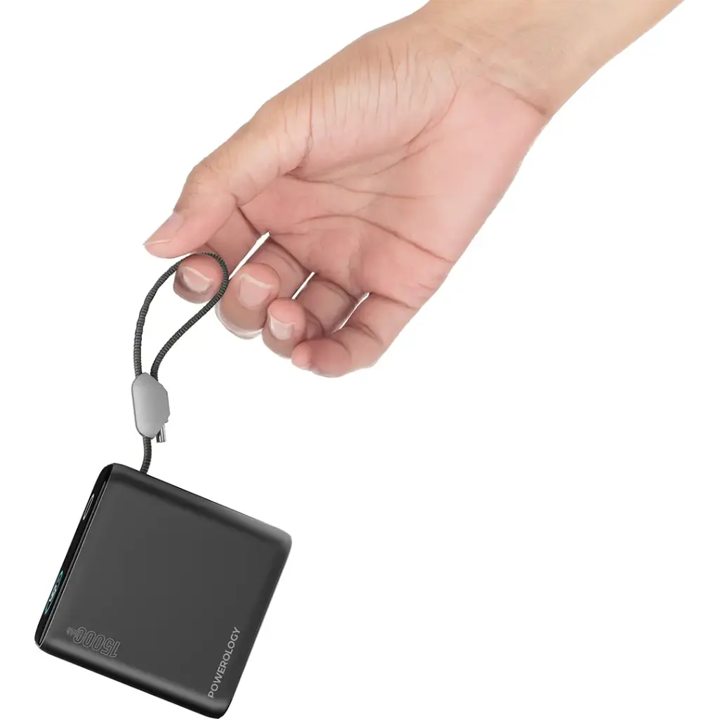 POWEROLOGY 15000MAH MINI POWERBANK BLACK PPBCHA60BK thumbnail 2