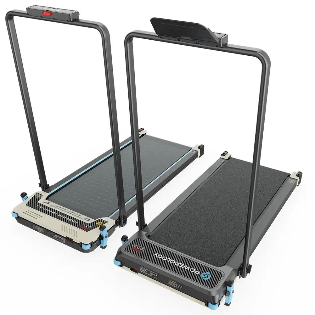 POWEROLOGY 2 IN 1 FOLDABLE TREADMILL WITH MASSAGE PAD BLACK PWT520ABBK thumbnail 2