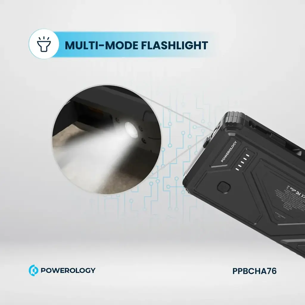 POWEROLOGY 20000MAH SOLAR WIRELESS CHARGING POWERBANK BLACK PPBCHA76 thumbnail 8