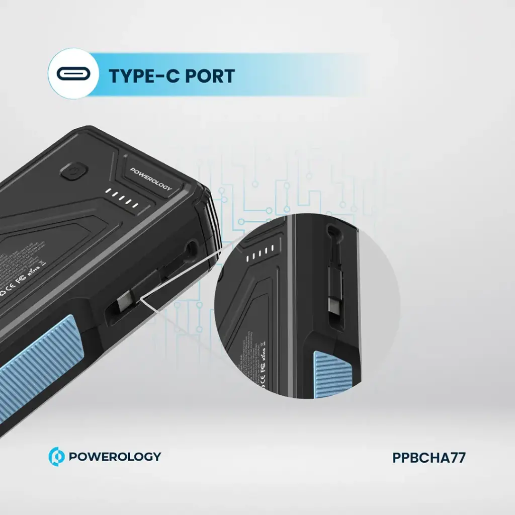 POWEROLOGY 27000MAH SOLAR WIRELESS CHARGING POWERBANK BLACK PPBCHA77 thumbnail 6