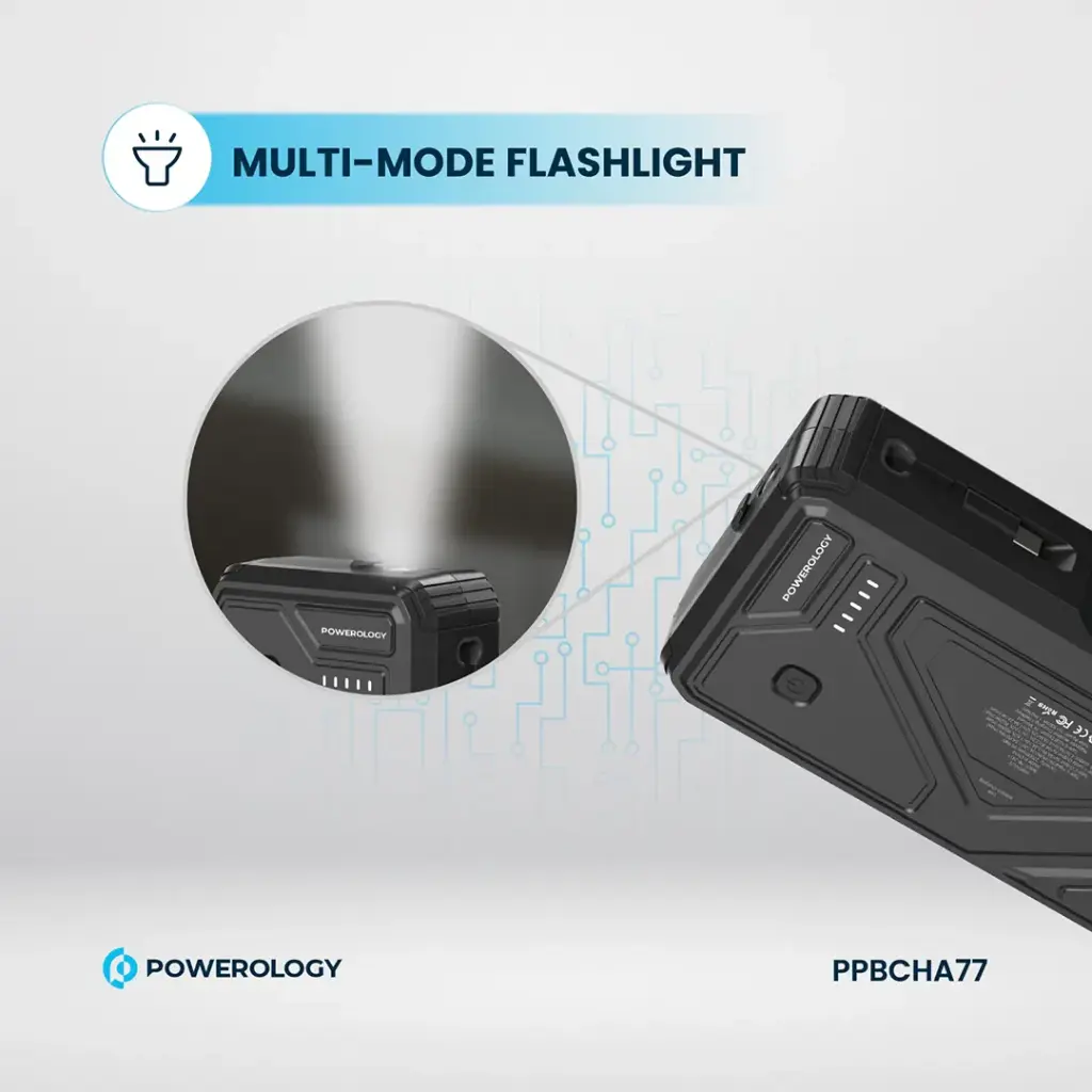 POWEROLOGY 27000MAH SOLAR WIRELESS CHARGING POWERBANK BLACK PPBCHA77 thumbnail 3