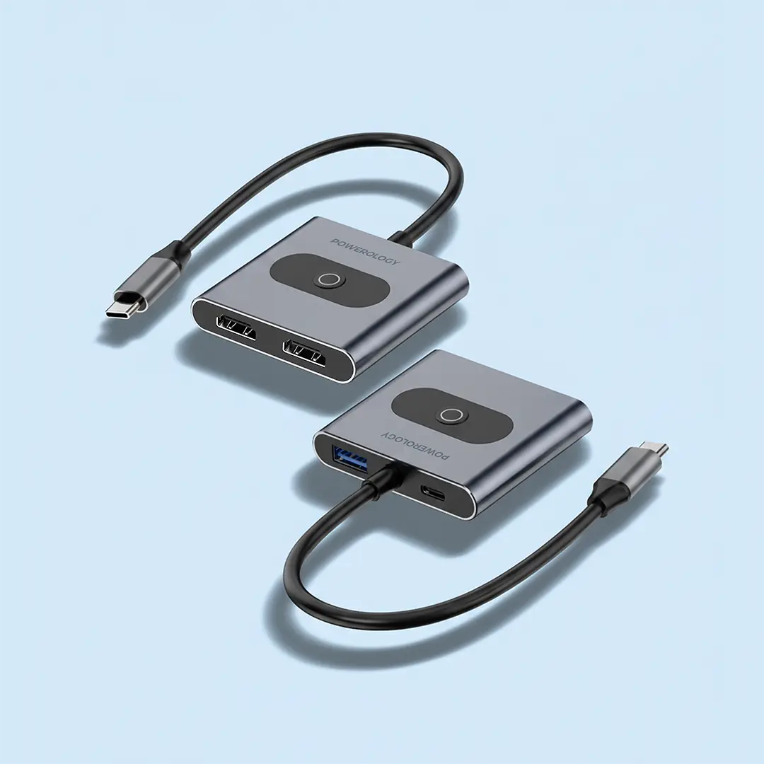 POWEROLOGY 4 IN 1 USB C MULTI FUNCTION HUB PWFX2508AGY thumbnail 4