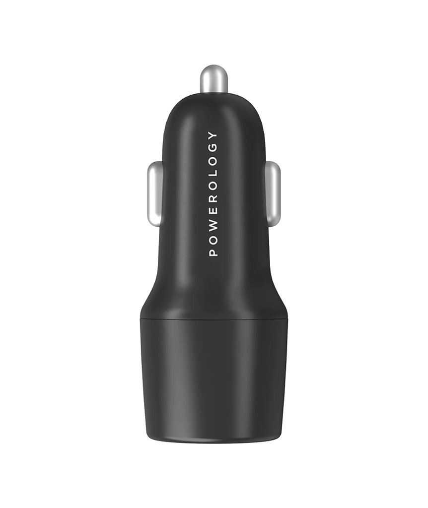 POWEROLOGY 55W ULTRA QUICK CAR CHARGER PD 35W 20W DUAL USB-C PCCSR006 thumbnail 2