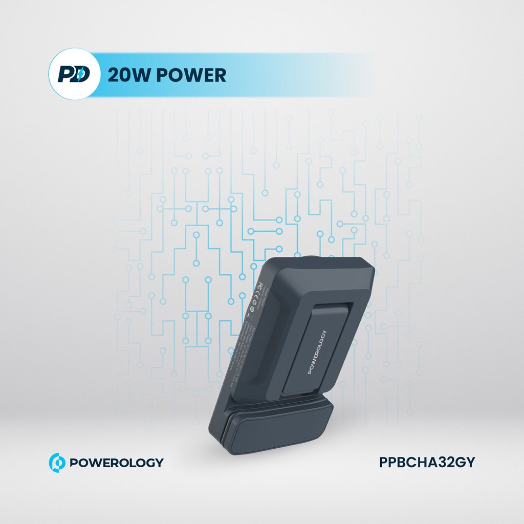 POWEROLOGY 5000MAH POWER BANK MAGSAFE CHARING AIR-VENT MOUNT 20PD GRAY PPBCHA32GY thumbnail 6