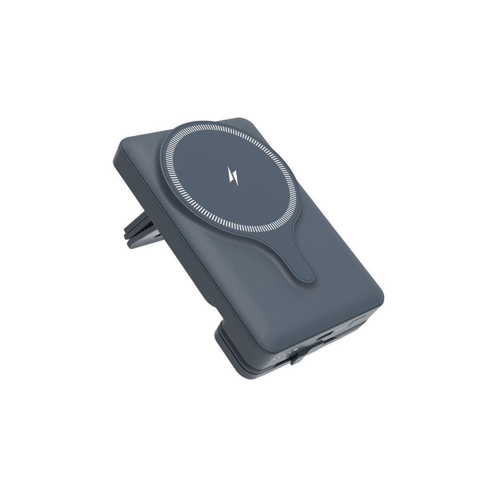 POWEROLOGY 5000MAH POWER BANK MAGSAFE CHARING AIR-VENT MOUNT 20PD GRAY PPBCHA32GY thumbnail 4