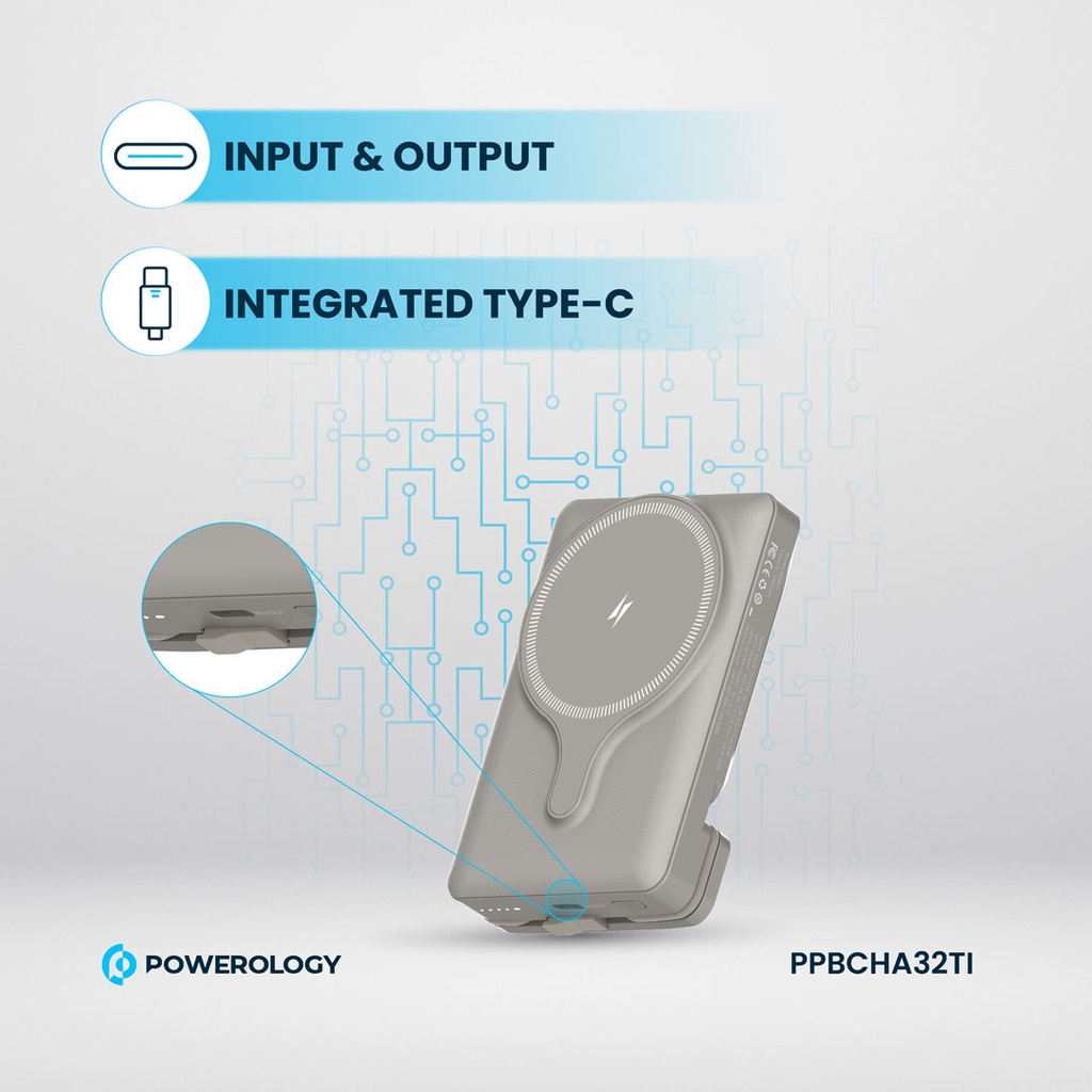 POWEROLOGY 5000MAH POWER BANK MAGSAFE CHARING AIR-VENT MOUNT 20PD TITANIUM PPBCHA32TI thumbnail 11