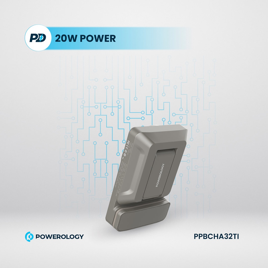 POWEROLOGY 5000MAH POWER BANK MAGSAFE CHARING AIR-VENT MOUNT 20PD TITANIUM PPBCHA32TI thumbnail 8