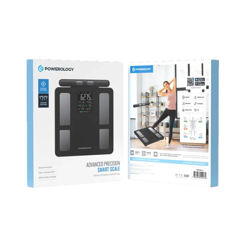 POWEROLOGY ADVANCED PRECISION SMART SCALE BLACK P8EBSCALE thumbnail 5