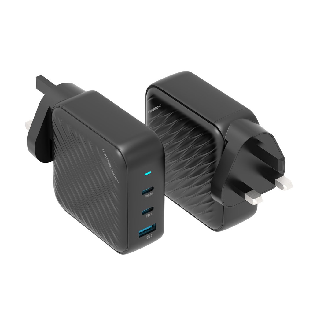 POWEROLOGY GAN CHARGER DUAL PD 140W ADAPTER  PWCUQ022 thumbnail 3