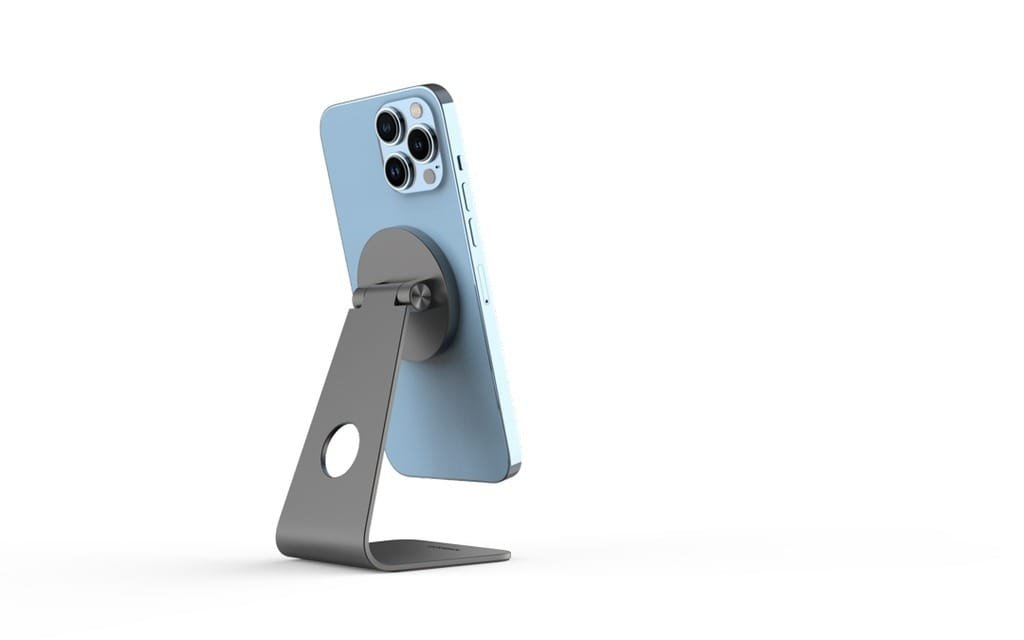 POWEROLOGY ALUMINUM MAGSAFE 90° STYLISH MOUNT PHONE HOLDER GRAY PMDPHAGY thumbnail 3