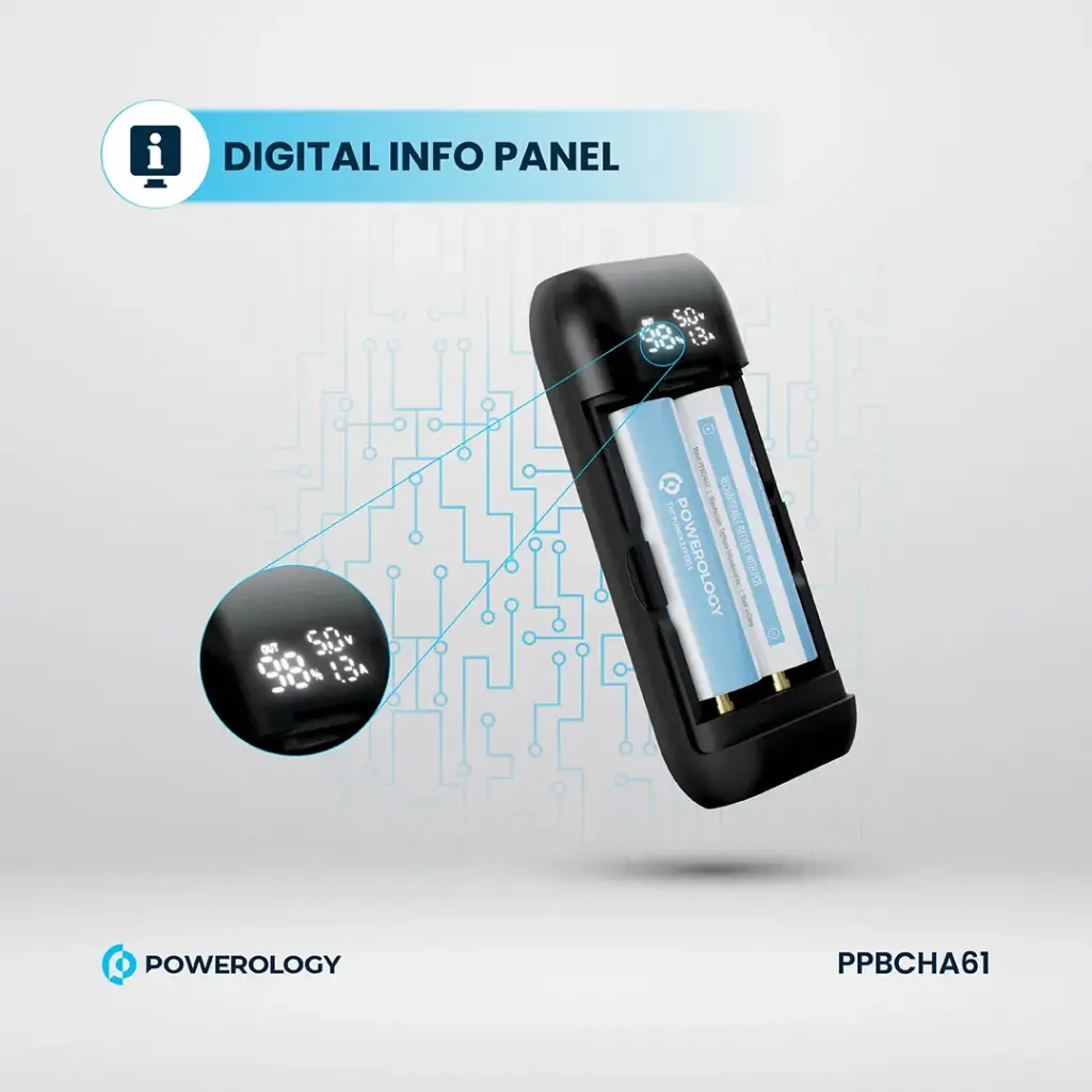 POWEROLOGY DIY CELL 10000+5000MAH POWERBANK BLACK PPBCHA61 thumbnail 4
