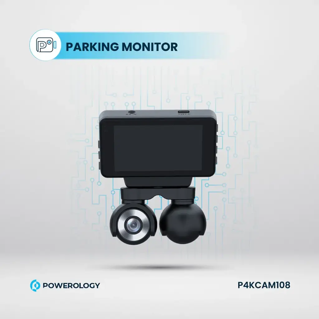 POWEROLOGY 4K DUAL LENS DASH CAMERA BLACK P4KCAM108 thumbnail 3
