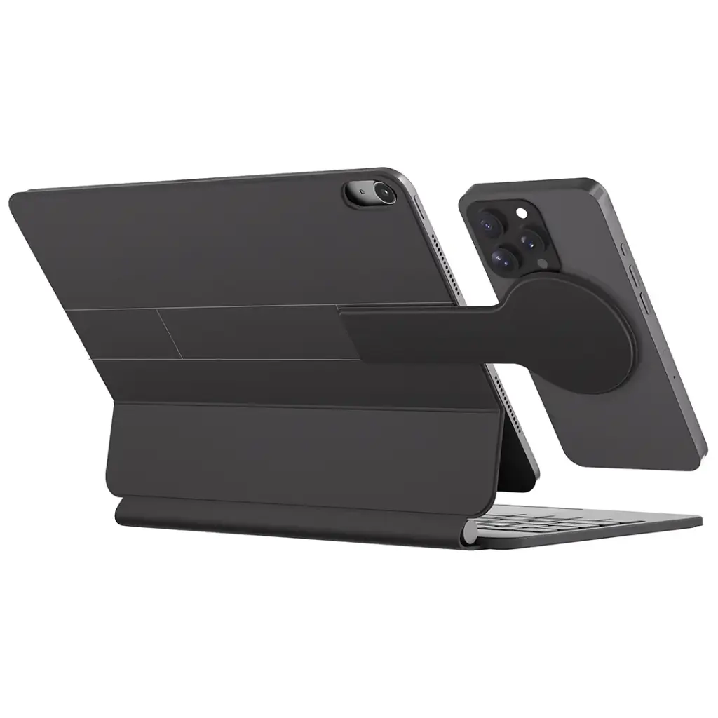 POWEROLOGY IPAD 10TH GEN DYNABOARD WIRELESS KEYBOARD CASE WITH MAGSAFE PHONE HOLDER BLACK PWMK10BK thumbnail 2