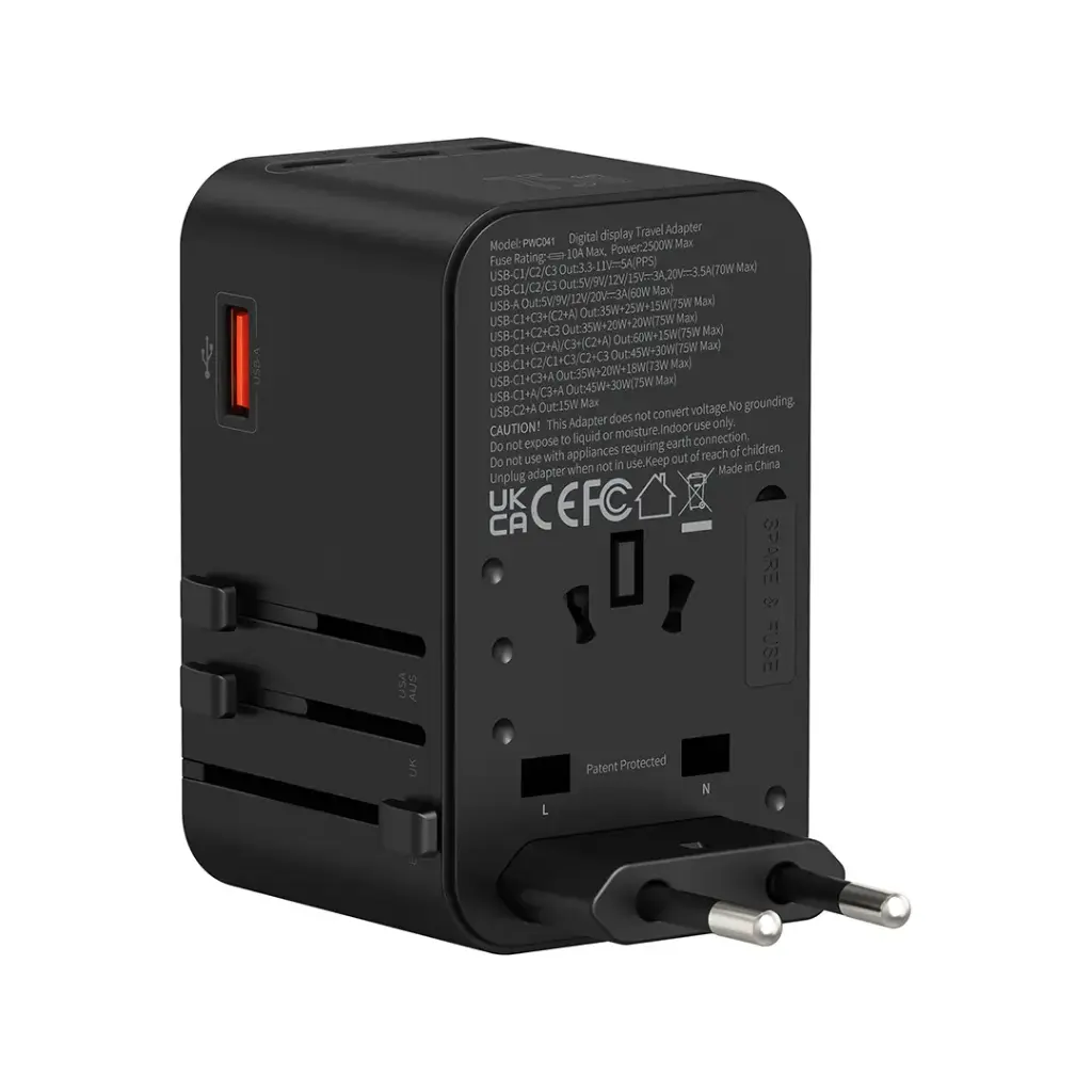 POWEROLOGY GAN 75W UNIVERSAL CHARGER BLACK PWCUQC041 thumbnail 3