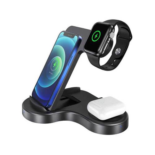 POWEROLOGY 3 IN 1 POWERSTAND PRO WIRELESS CHARGER 15 W BLACK P3IN1QI thumbnail 2
