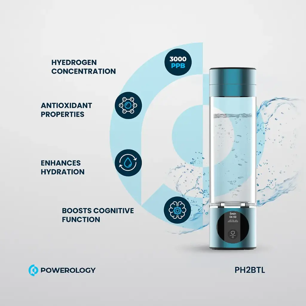 POWEROLOGY HYDROGEN RICH WATER GENERATOR PH2BTL thumbnail 3