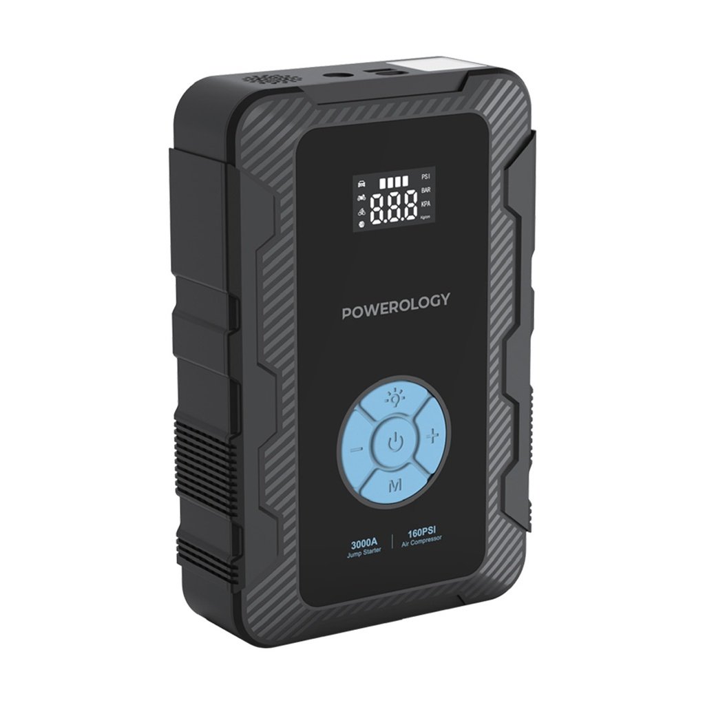 POWEROLOGY 20000MAH JUMP START AIR COMPRESSOR POWERBANK 45PD  BLACK PPBCHA43