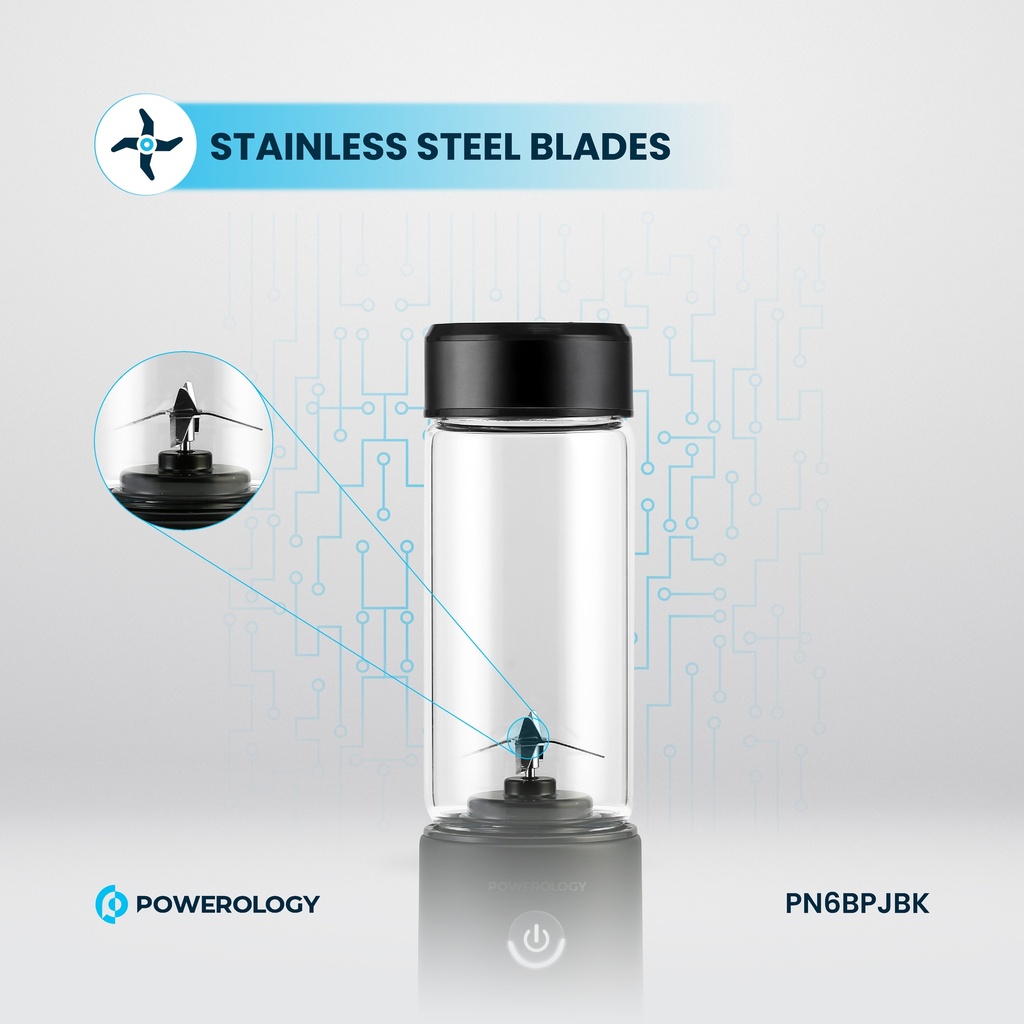 POWEROLOGY 6 BLADE PORTABLE JUICER 450ML BLACK PN6BPJBK thumbnail 3