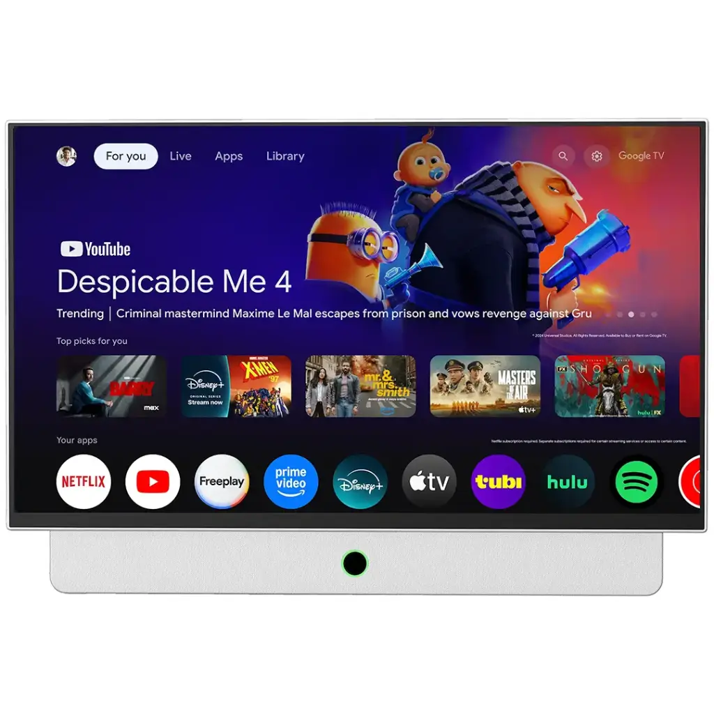 POWEROLOGY 27 INCH ANDROID 14 1GB+8GB 38400MAH GOOGLE TV FOR OUTDOORS WITH CARRY CASE WHITE PG27FWH