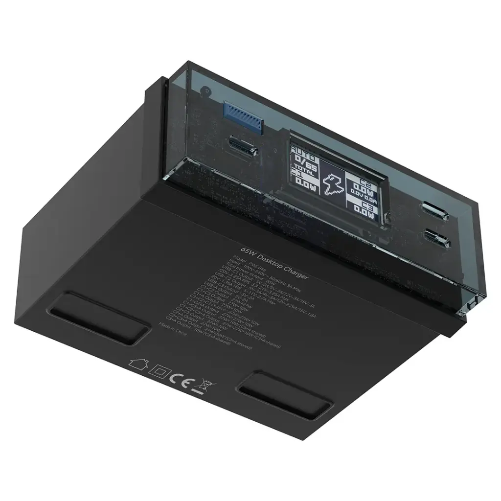 POWEROLOGY POWER HUB DESKTOP CHARGING STATION BLACK PWCUQC048BK thumbnail 2