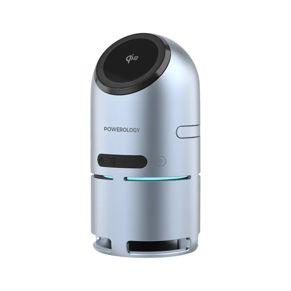 POWEROLOGY QI2 SPEAKER WITH WIRELESS CHARGER STATION GRAY PWCUQ039 thumbnail 3