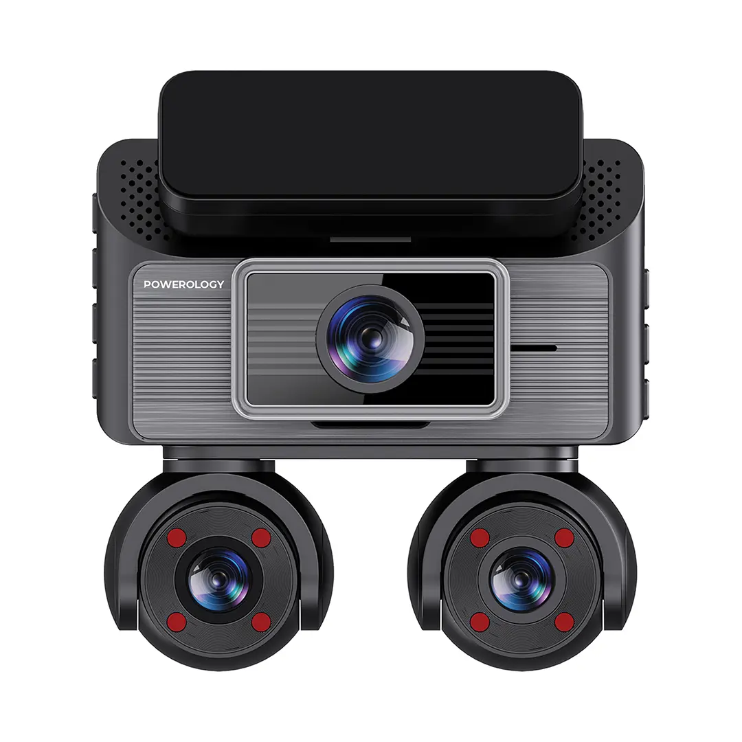 POWEROLOGY SENTRA DASH CAMERA WITH 3 LENSES AND REAR CAMERA BLACK PWCAM108BK thumbnail 2