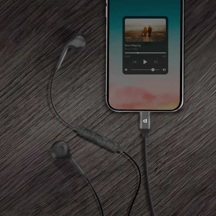 POWEROLOGY STEREO EARPHONE LIGHTNING CONNECTOR BLACK thumbnail 2