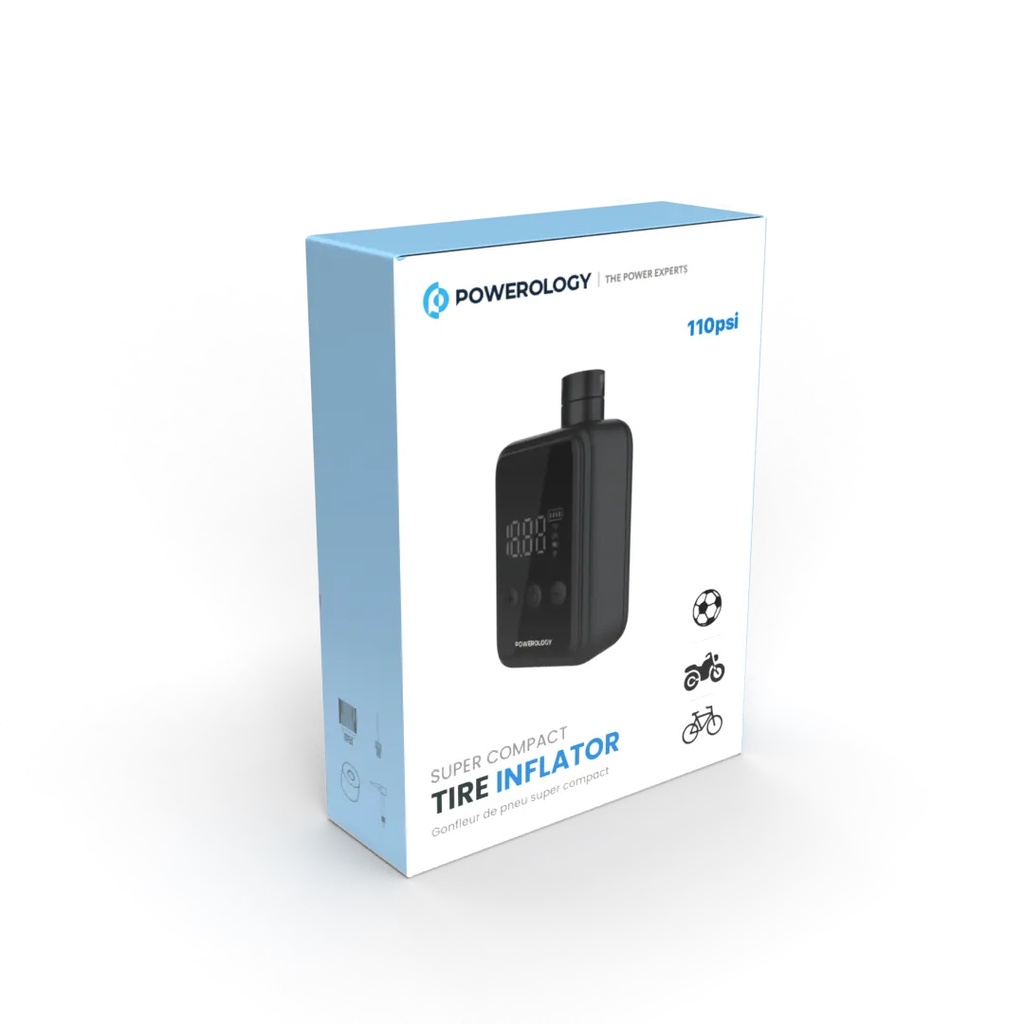 POWEROLOGY SUPER COMPACT TIRE INFLATOR BLACK P25CMAPBK thumbnail 7