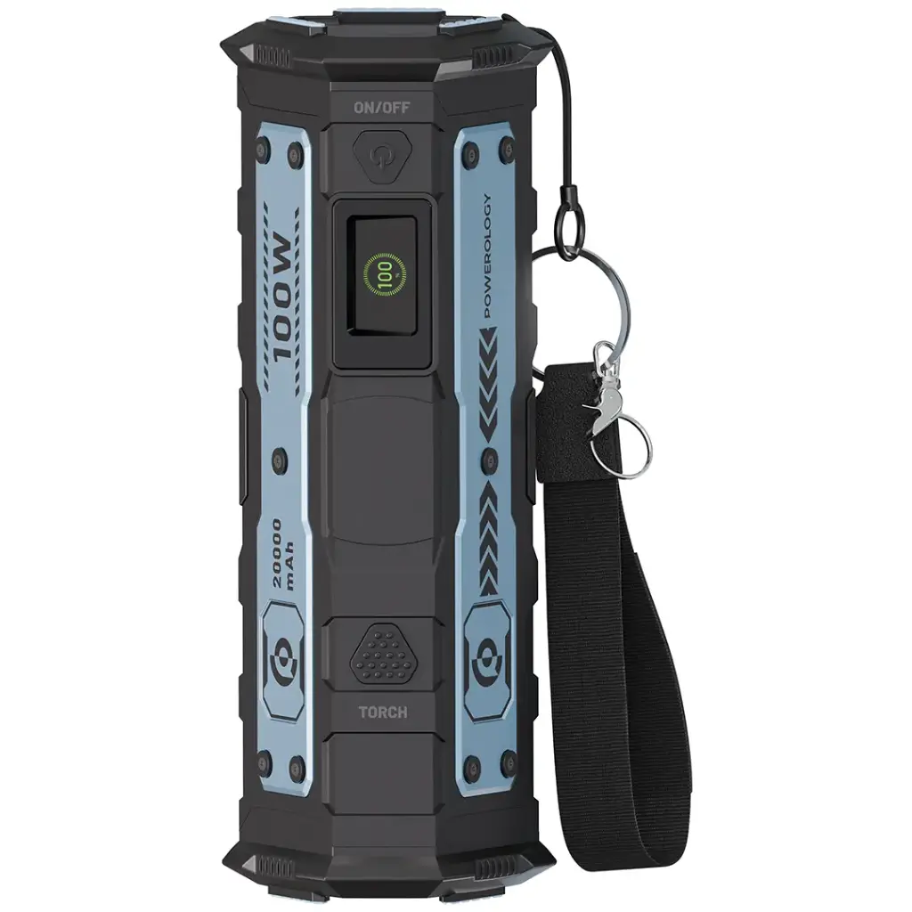POWEROLOGY TORCHPOWER 20000MAH POWER BANK BUILT IN FLASHLIGHT BLACK PPBCHA91BK thumbnail 2