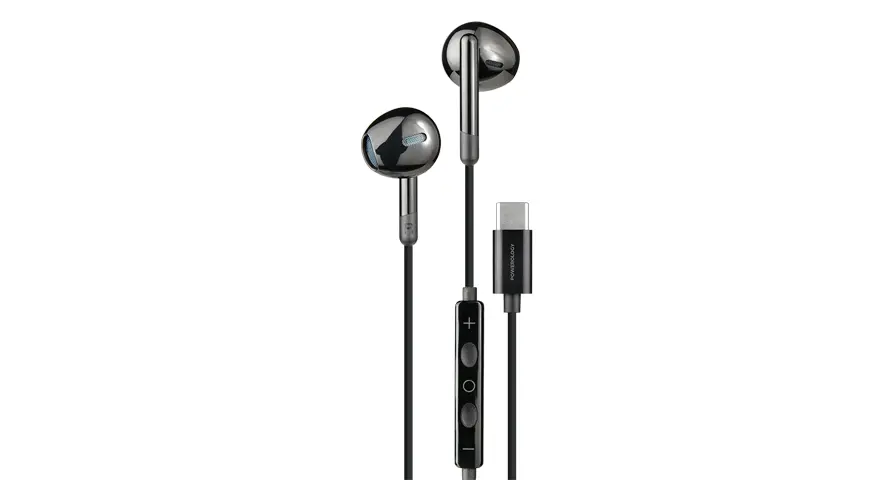 POWEROLOGY TYPE C STEREO EARPHONES BLACK PWEPHCR17BK