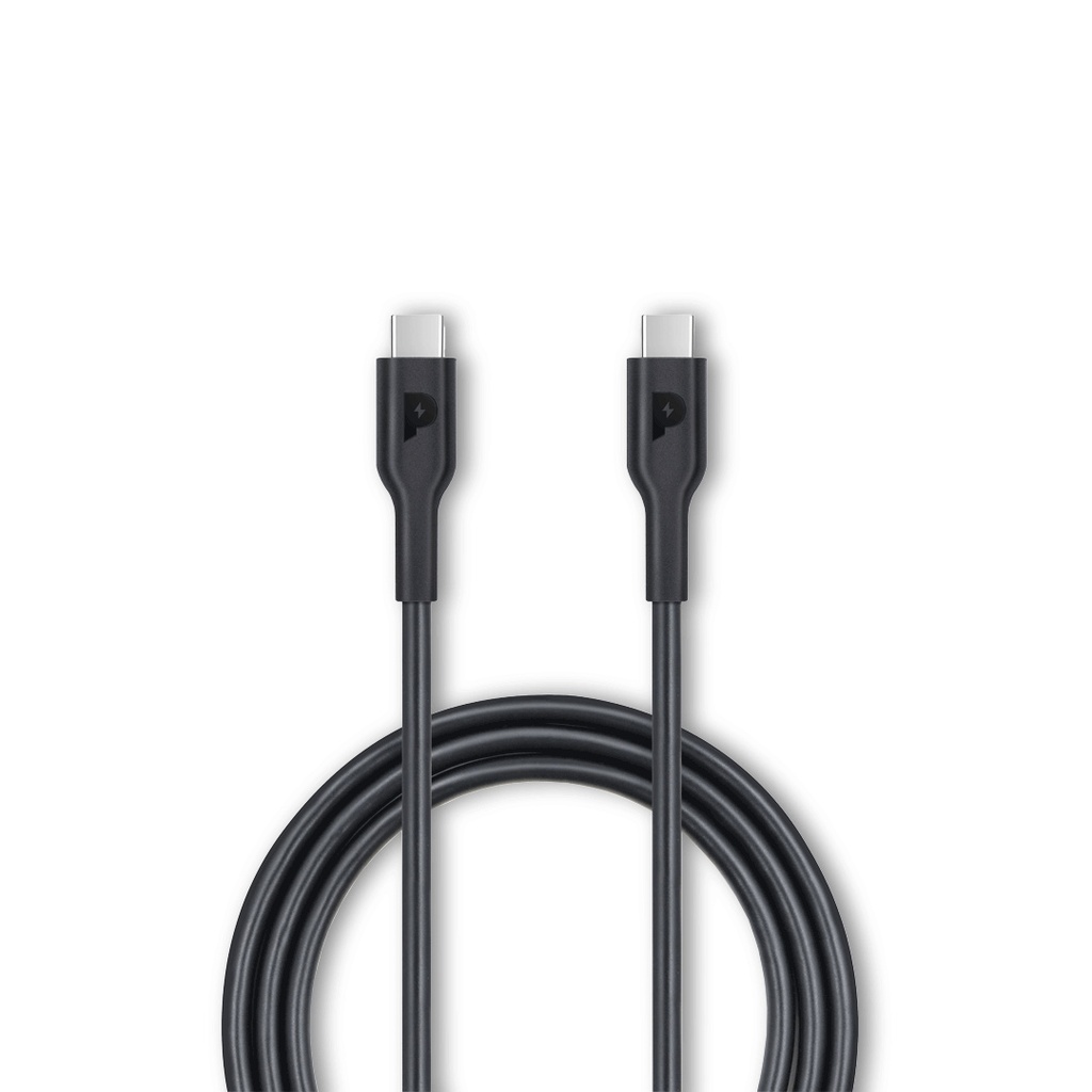 POWEROLOGY TYPE C TO TYPE C CABLE 1.2M PD100W BLACK PWCTC1M-BK thumbnail 3