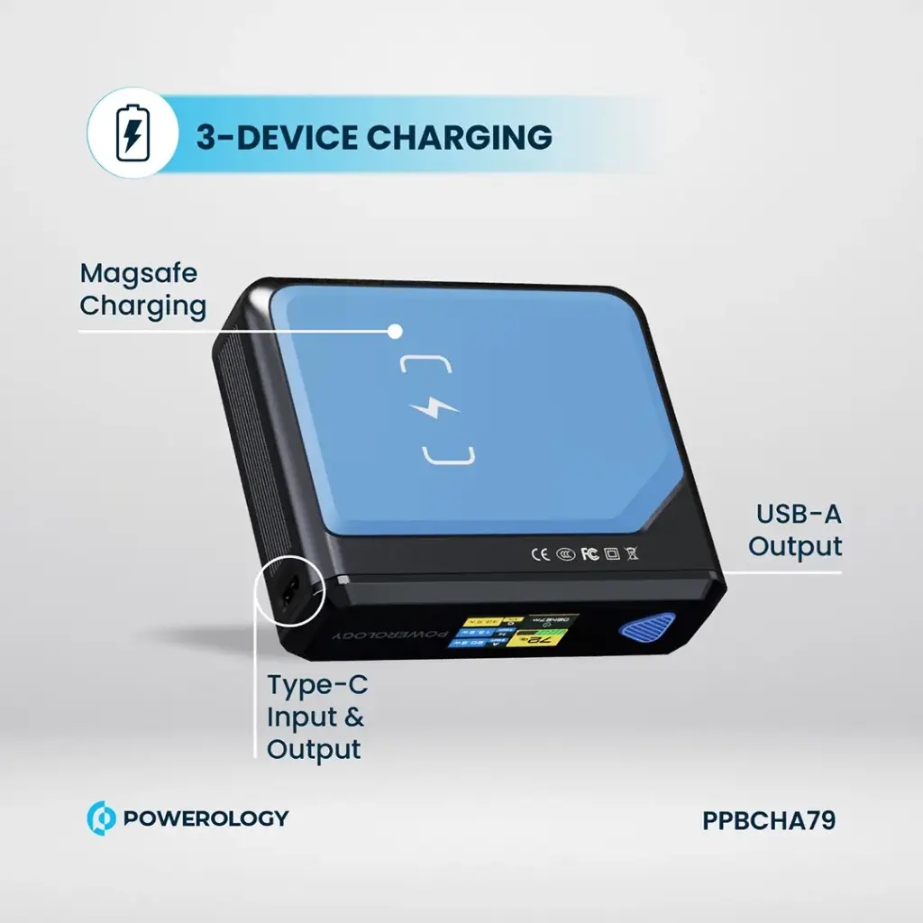 POWEROLOGY ULTRA MINI 20000MAH 15W POWERBANK BLACK PPBCHA79 thumbnail 6