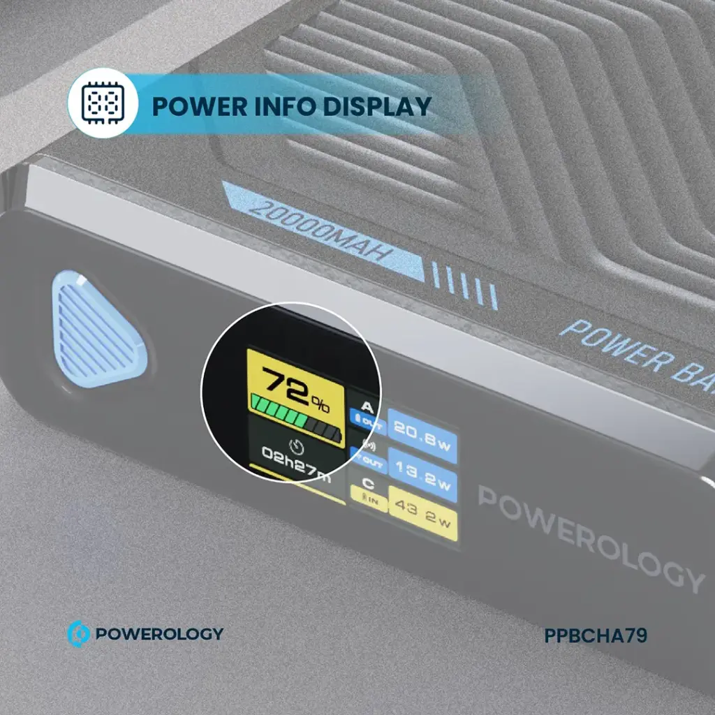 POWEROLOGY ULTRA MINI 20000MAH 15W POWERBANK BLACK PPBCHA79 thumbnail 5