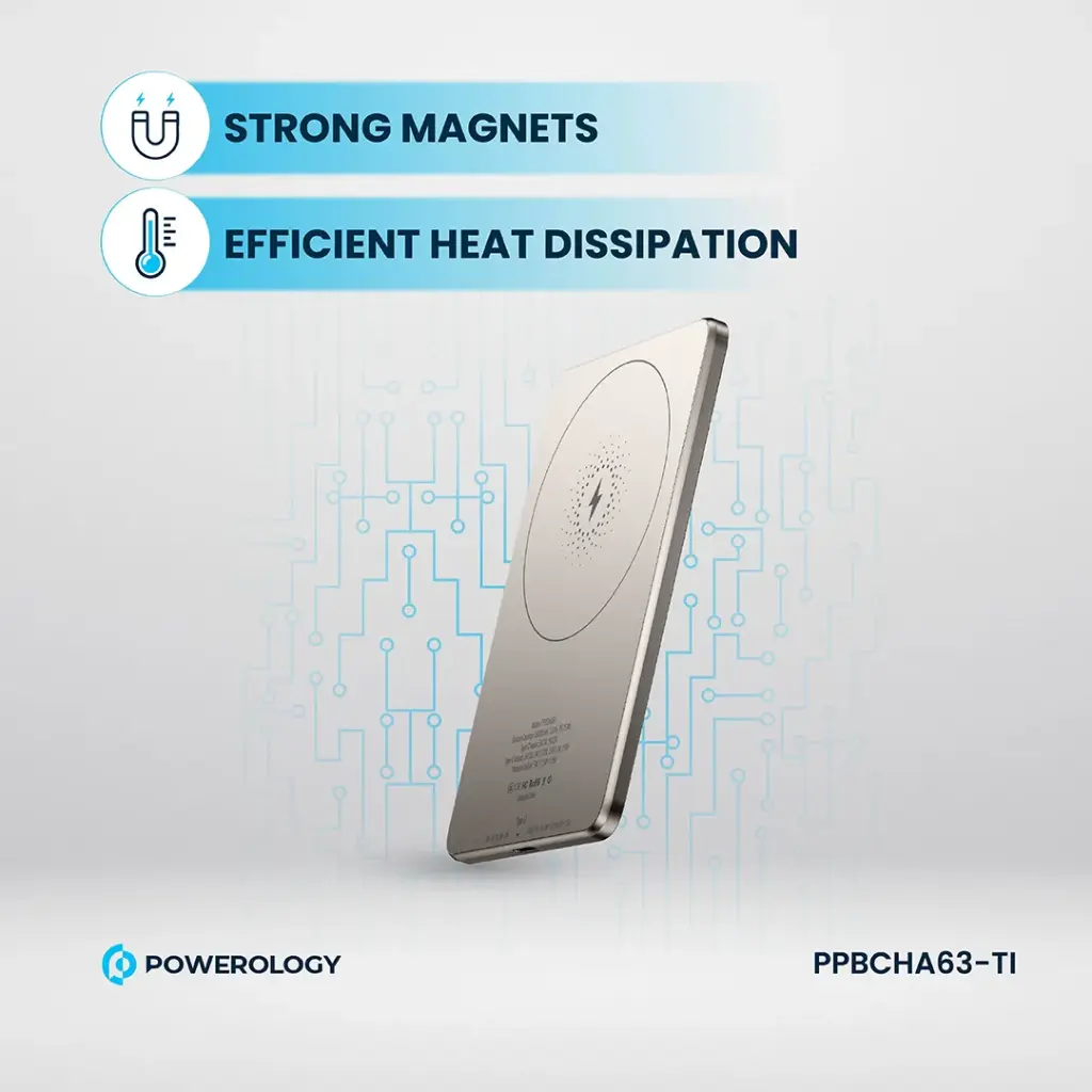 POWEROLOGY ULTRA THIN 5000MAH MAGSAFE POWERBANK TITANIUM PBCHA63-TI thumbnail 7