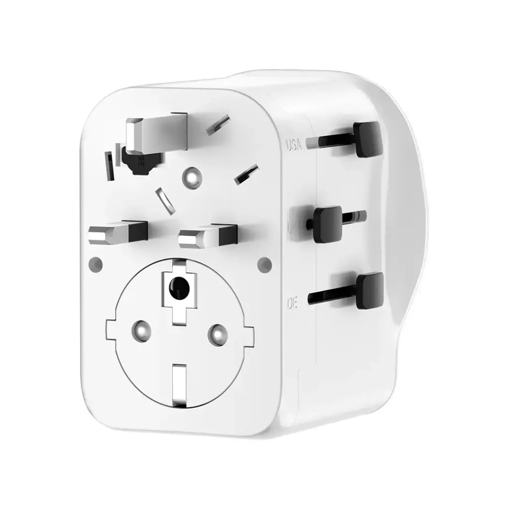 POWEROLOGY UNIVERSAL TRAVEL ADAPTER PD 45W 2300W WHITE PWCUQC043 thumbnail 3