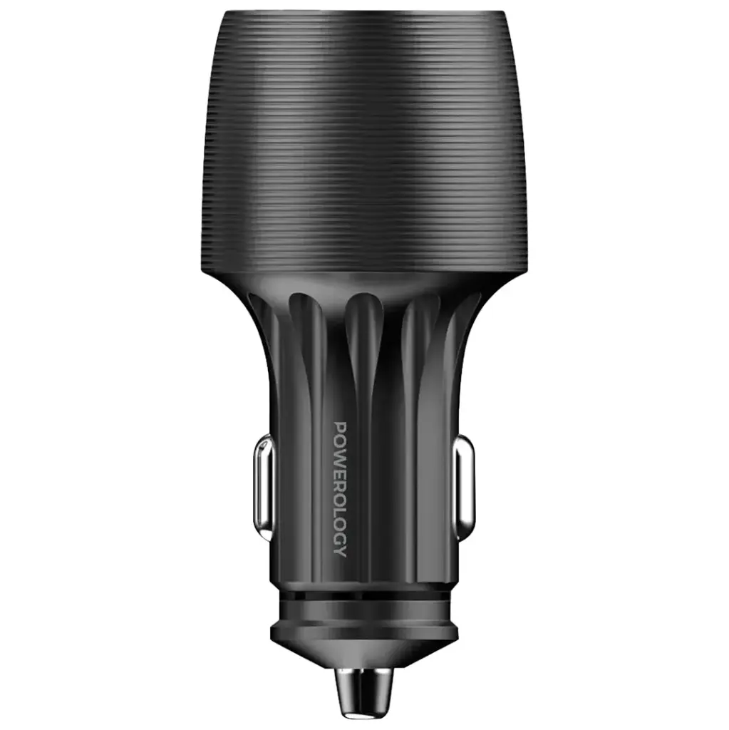 POWEROLOGY VELOX 83W DUAL PORT CAR CHARGER BLACK PCCSR020BK thumbnail 3