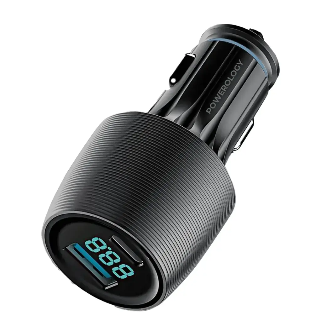 POWEROLOGY VELOX 83W DUAL PORT CAR CHARGER BLACK PCCSR020BK thumbnail 2