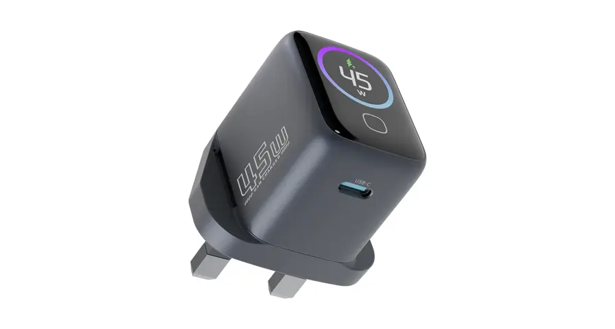 POWEROLOGY VOLTFLOW 45W AVS GAN WALL CHARGER GRAY PWCUQC069GY