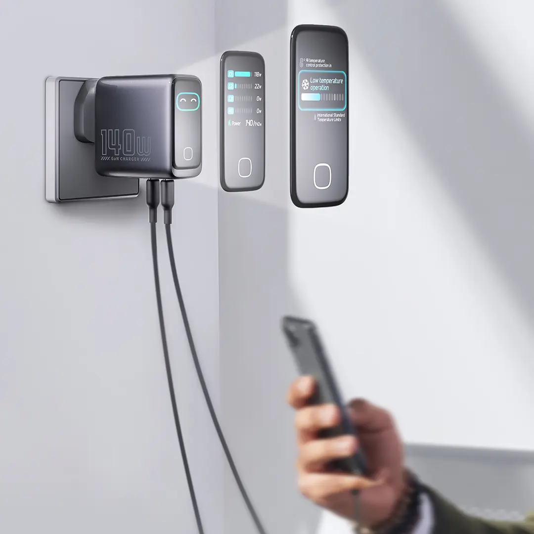 POWEROLOGY VOLTFLOW GAN WALL CHARGER PWGAN140WBK thumbnail 5