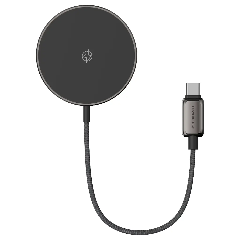 POWEROLOGY ZINCO SERIES WIRELESS CHARGING PAD DARK GREY PWC99DGY thumbnail 2