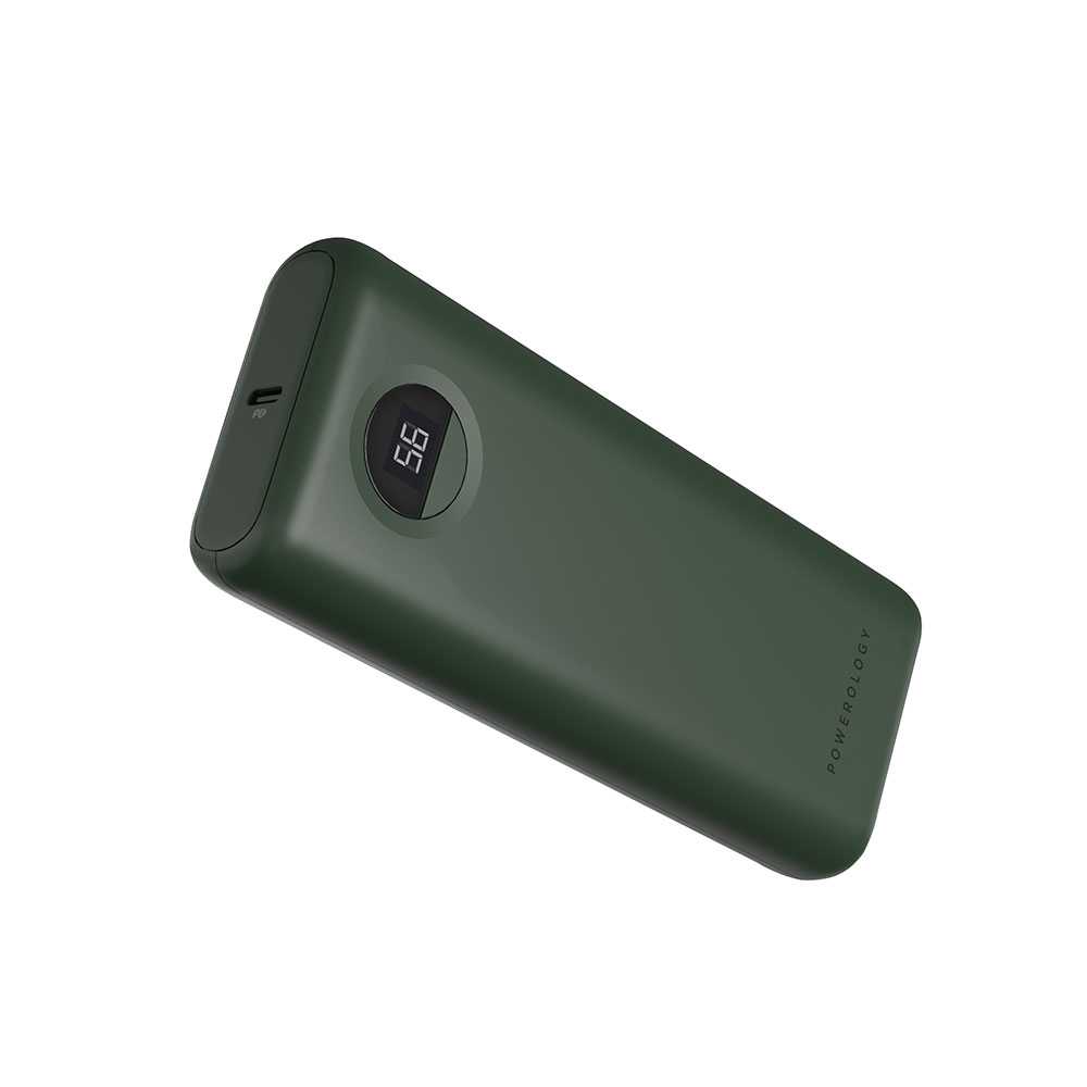 POWEROLOGY COMPACT POWER BANK 20000mAH PD 30W GREEN PPBCHA05-GN