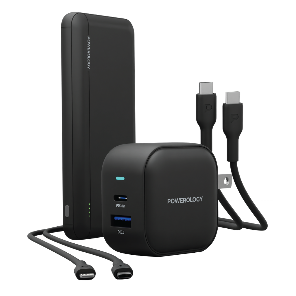 POWEROLOGY UNIVERSAL 5 IN 1 FAST CHARGING POWER BUNDLE BLACK thumbnail 2