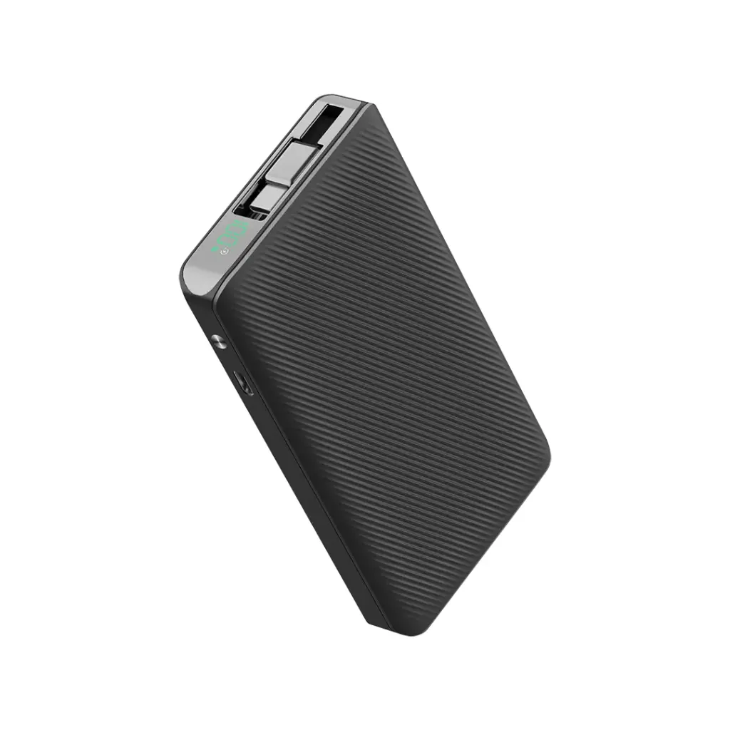 Powerology 10000mAh Retractable Cable Power Bank PPBCHA71
