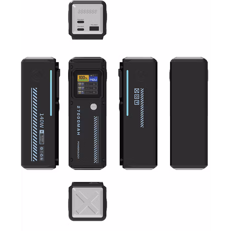 POWEROLOGY POWER BANK 27000MAH PD 140W WITH SMART DISPLAY PP083 BLACK PPBCHA83 thumbnail 4