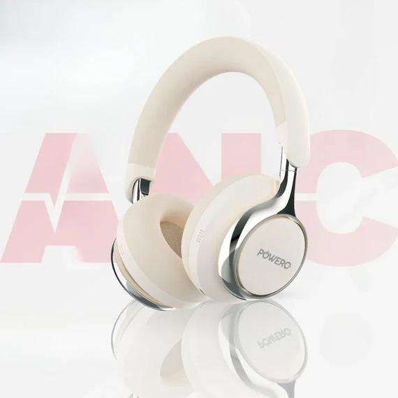 POWEROPLUS MANIK ANC NOISE CANCELLING WIRELESS HEADPHONE BEIGE PR-HFANOK35-CR thumbnail 3