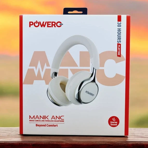 POWEROPLUS MANIK ANC NOISE CANCELLING WIRELESS HEADPHONE BEIGE PR-HFANOK35-CR thumbnail 2