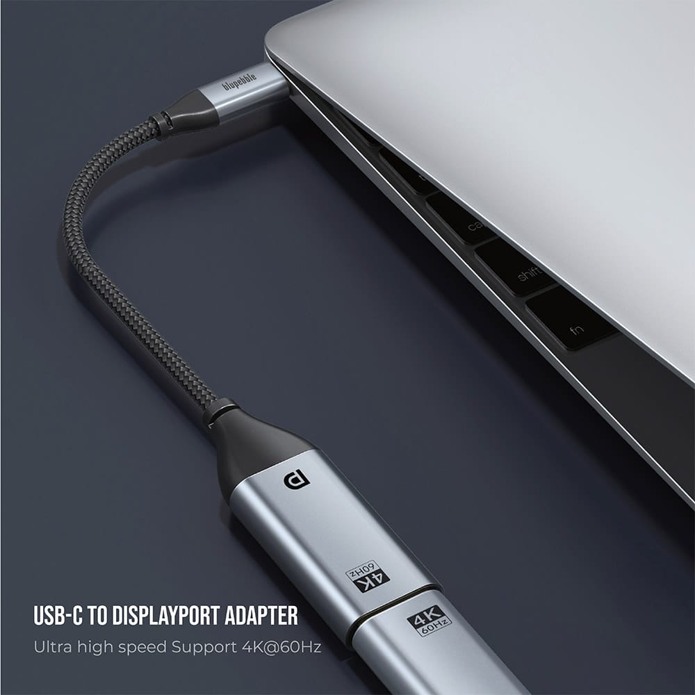 BLUPEBBLE USB-C TO 4K HDMI ADAPTER GRAY  BP-C4KHDMI-GY thumbnail 4